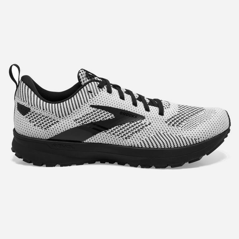 Tenis Brooks Revel 5 Performance - Zapatillas Para Correr En Asfalto Hombre - Blancas / Negras (PLIE